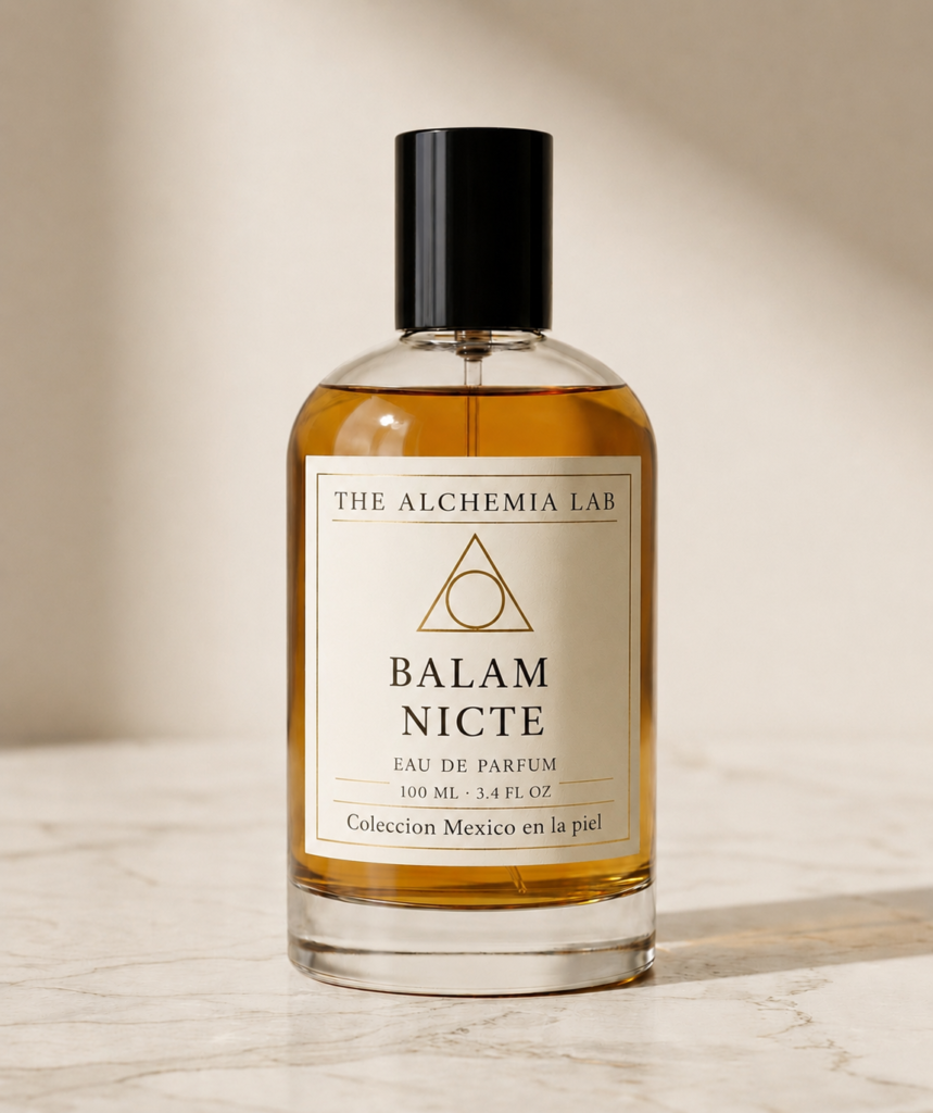Balam Nicte’ Perfume Masculino Intenso · Resinas Profundas, Incienso y Ámbar Denso