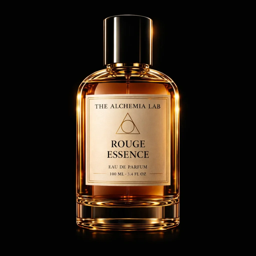 Rouge Essence Eau de Parfum 100 ml de The Alchemia Lab — portada catálogo negro